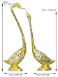 Golden Metal Kissing Swan Couple Handcrafted Decorative showpiece