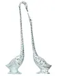 Silver Metal Kissing Swan Couple Handcrafted Decorative showpiece Bird Figurine Set