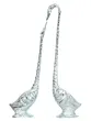 Silver Metal Kissing Swan Couple Handcrafted Decorative showpiece Bird Figurine Set