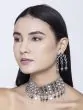 Women Mirror Work Silver Oxidized Jewellery Set