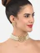 Pearl Work Choker Set with Earring