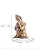 Golden Brass Buddha Resting On Knee Statue