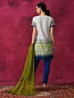 White Printed Kurta Pant With Dupatta
