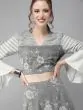 Grey Ready To Wear Lehenga With Blouse