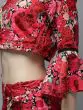 Red & Black Printed Ready To Wear Lehenga & Blouse With Dupatta