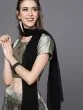 Couture Grey & Black Printed Ready To Wear Lehenga & Blouse With Dupatta