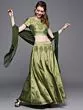 Olive Green Ready To Wear Lehenga & Blouse With Dupatta