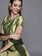Olive Green Ready To Wear Lehenga & Blouse With Dupatta