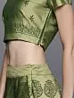 Olive Green Ready To Wear Lehenga & Blouse With Dupatta