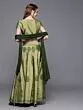 Olive Green Ready To Wear Lehenga & Blouse With Dupatta