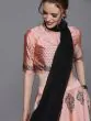 Pink & Black Printed Ready To Wear Lehenga & Blouse With Dupatta