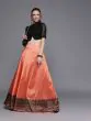 Coral Orange Ready To Wear Lehenga With Blouse