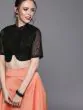 Coral Orange Ready To Wear Lehenga With Blouse