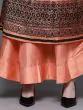 Coral Orange Ready To Wear Lehenga With Blouse