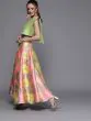 Couture Pink & Green Woven Design Ready To Wear Lehenga With Blouse