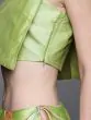 Couture Pink & Green Woven Design Ready To Wear Lehenga With Blouse