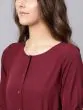 Women Maroon Solid Basic Jumpsuit