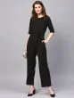 Black Solid Basic Jumpsuit