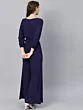 Women Navy Blue Solid Basic Jumpsuit