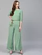 Green Solid Basic Jumpsuit