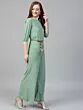 Green Solid Basic Jumpsuit