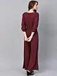 Women Maroon Solid Basic Jumpsuit