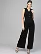 Women Black Solid Basic Jumpsuit