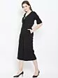 Women Black Solid Culotte Jumpsuit