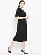 Women Black Solid Culotte Jumpsuit