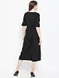 Women Black Solid Culotte Jumpsuit
