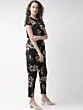 Women Black & Brown Printed Basic Jumpsuit