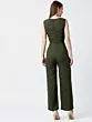 Women Green Solid Basic Jumpsuit