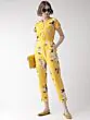 Women Yellow & Off-White Printed Basic Jumpsuit