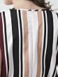 Women Off-White & Burgundy Striped Basic Jumpsuit