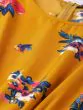 Women Mustard Yellow & Blue Printed Basic Jumpsuit