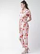 Women Pink & Red Printed Basic Jumpsuit