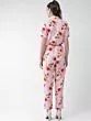Women Pink & Red Printed Basic Jumpsuit