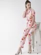 Women Pink & Red Printed Basic Jumpsuit