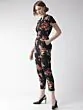 Women Black & Red Printed Basic Jumpsuit