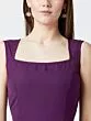 Women Purple Solid Basic Jumpsuit