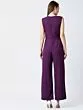 Women Purple Solid Basic Jumpsuit