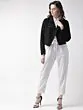 Women White & Black Printed Basic Jumpsuit