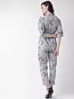 Women Grey & Red Printed Basic Jumpsuit