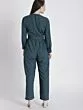 Teal Blue Solid Basic Jumpsuit