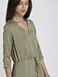 Olive Green Solid Capri Jumpsuit