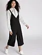 Black Solid Culotte Jumpsuit