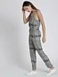 Grey & White Printed Jumpsuit