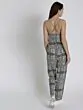Grey & White Printed Jumpsuit