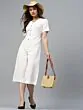 White Solid Culotte Jumpsuit
