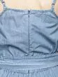 Women Blue Solid Chambray Basic Jumpsuit